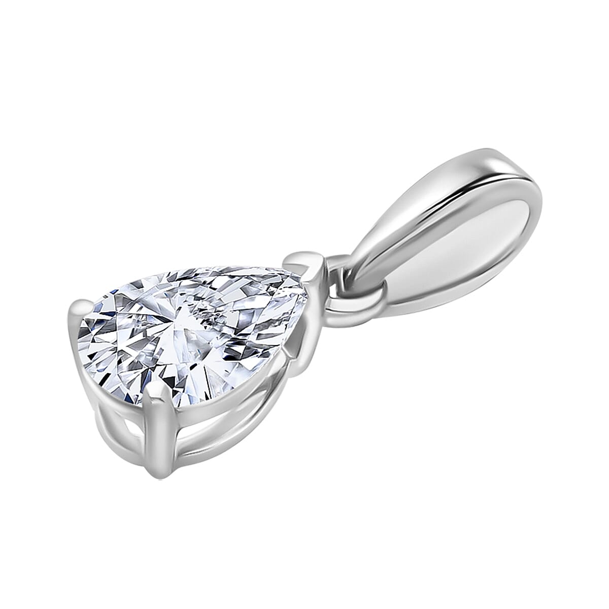 Luxuriant Diamond 950 Platinum SGL Certified Pear Cut Lab Grown Diamond (VS-E-F) Pendant 0.50 Ct.