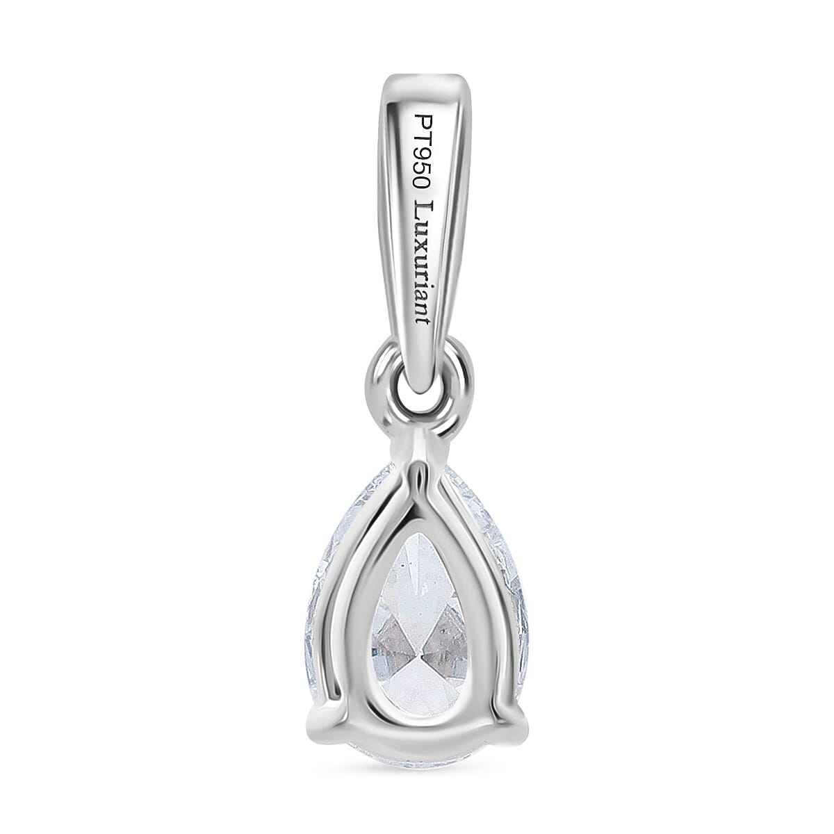 Luxuriant Diamond 950 Platinum SGL Certified Pear Cut Lab Grown Diamond (VS-E-F) Pendant 0.50 Ct.