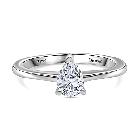 LUXURIANT 950 Platinum VS Lab Grown Diamond EF, VS Ring 0.50 ct, Platinum Wt. 3.3 Gms 0.500 Ct. LUXURIANT 950 Platinum VS Lab Grown Diamond EF, VS Ring 0.50 ct, Platinum Wt. 3.3 Gms 0.500 Ct.