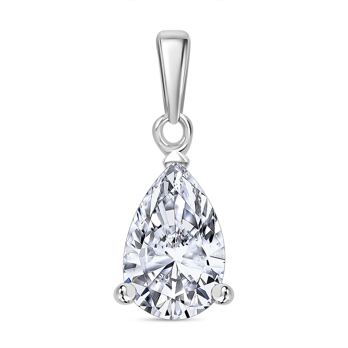 Luxuriant Diamond 950 Platinum SGL Certified Pear Cut Lab Grown Diamond  (VS-E-F) Solitaire Pendant 1.00 Ct.
