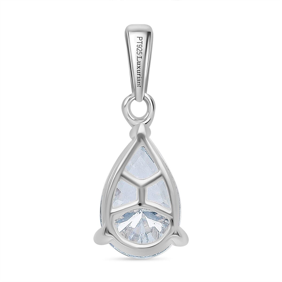 Luxuriant Diamond 950 Platinum SGL Certified Pear Cut Lab Grown Diamond  (VS-E-F) Solitaire Pendant 1.00 Ct.