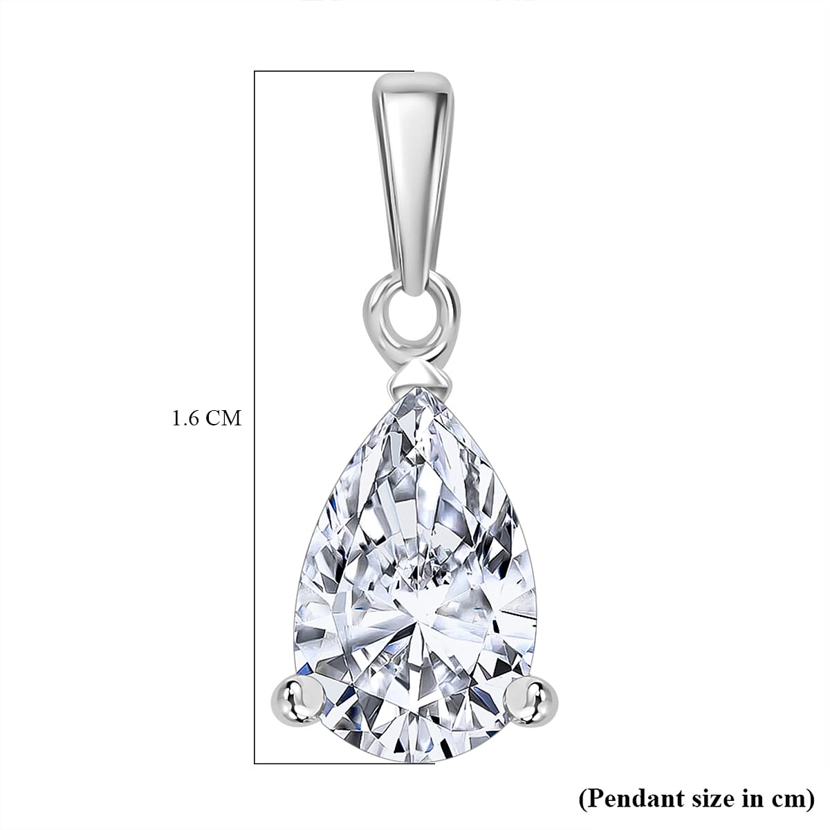 Luxuriant Diamond 950 Platinum SGL Certified Pear Cut Lab Grown Diamond  (VS-E-F) Solitaire Pendant 1.00 Ct.