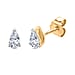 LUXURIANT Pear Cut Lab Grown Diamond Stud Push Back  Earring in Vermeil Yellow Gold Plated Sterling Silver 0.50 Ct.