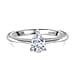 Luxuriant Diamond Lab Grown Diamond Solitaire Ring in Sterling Silver