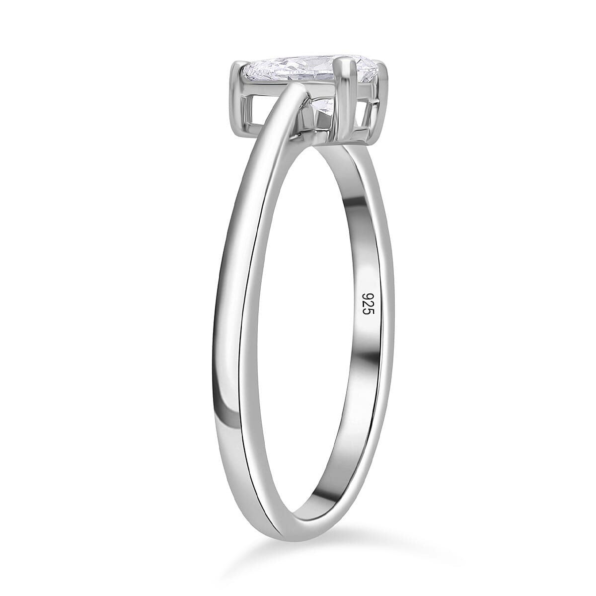 Luxuriant Diamond Lab Grown Diamond Solitaire Ring in Sterling Silver