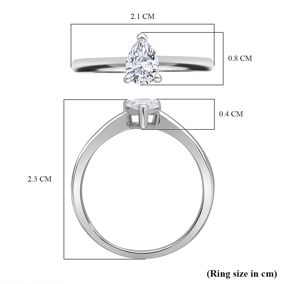 Luxuriant Diamond Lab Grown Diamond Solitaire Ring in Sterling Silver