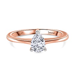 LUXURIANT Lab Grown Diamond Solitaire Ring in Sterling Silver