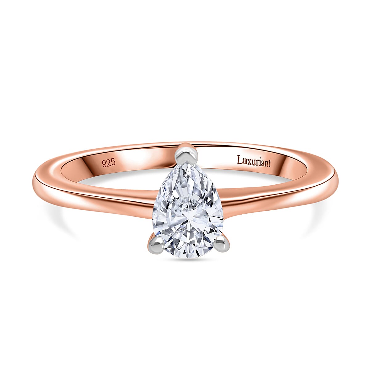 Luxuriant Diamond Lab Grown Diamond Solitaire Ring in Sterling Silver