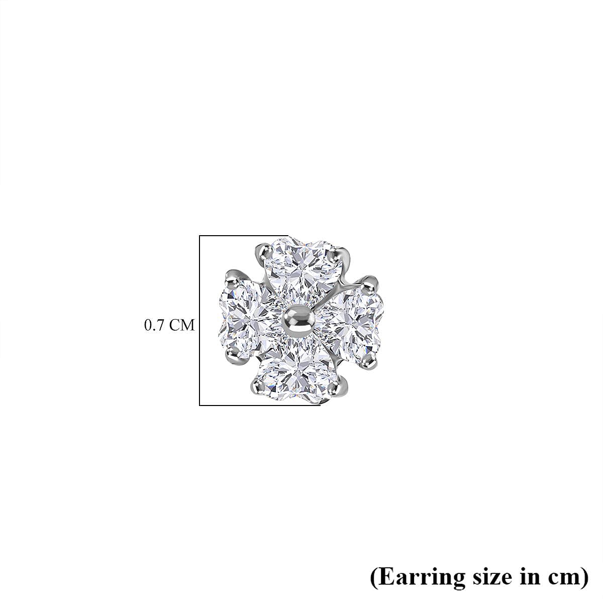 Swarovski Zirconia Stud Push Back Earring in Rhodium Overlay Sterling Silver 1.50 Ct. Swarovski Zirconia Stud Push Back Earring in Rhodium Overlay Sterling Silver 1.50 Ct.