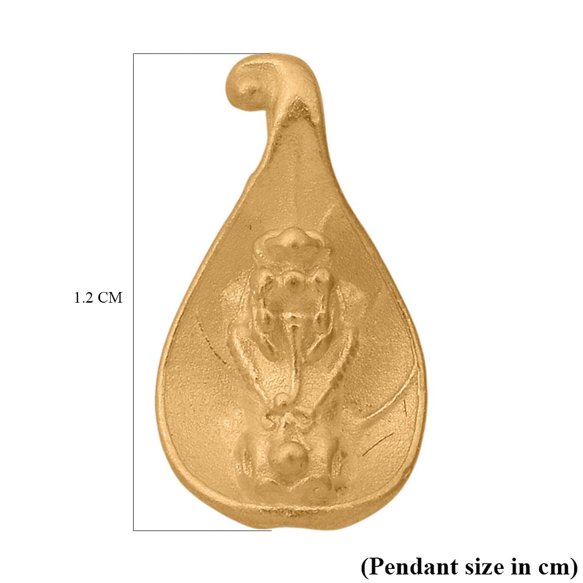 24K Yellow Gold Pixiu Leaf Pendant 24K Yellow Gold Pixiu Leaf Pendant