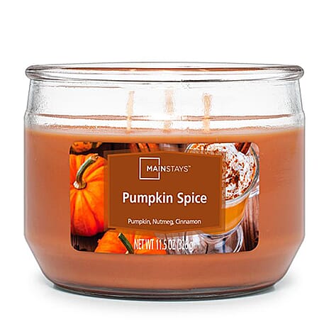 MAINSTAYS Classico 11.5oz Apple Pumpkin Scented Candle Jar - Orange