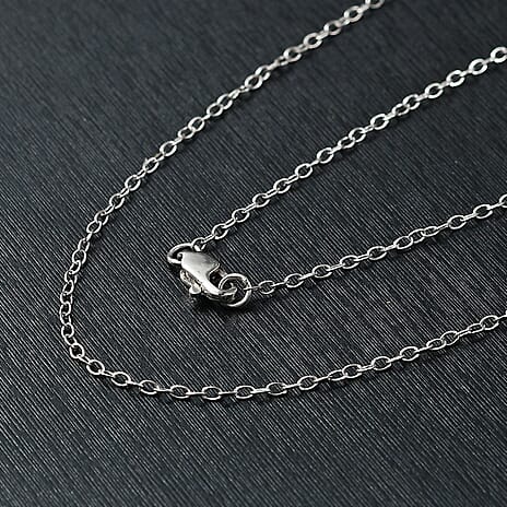 950 Platinum Oval Link Necklace (Size - 20)