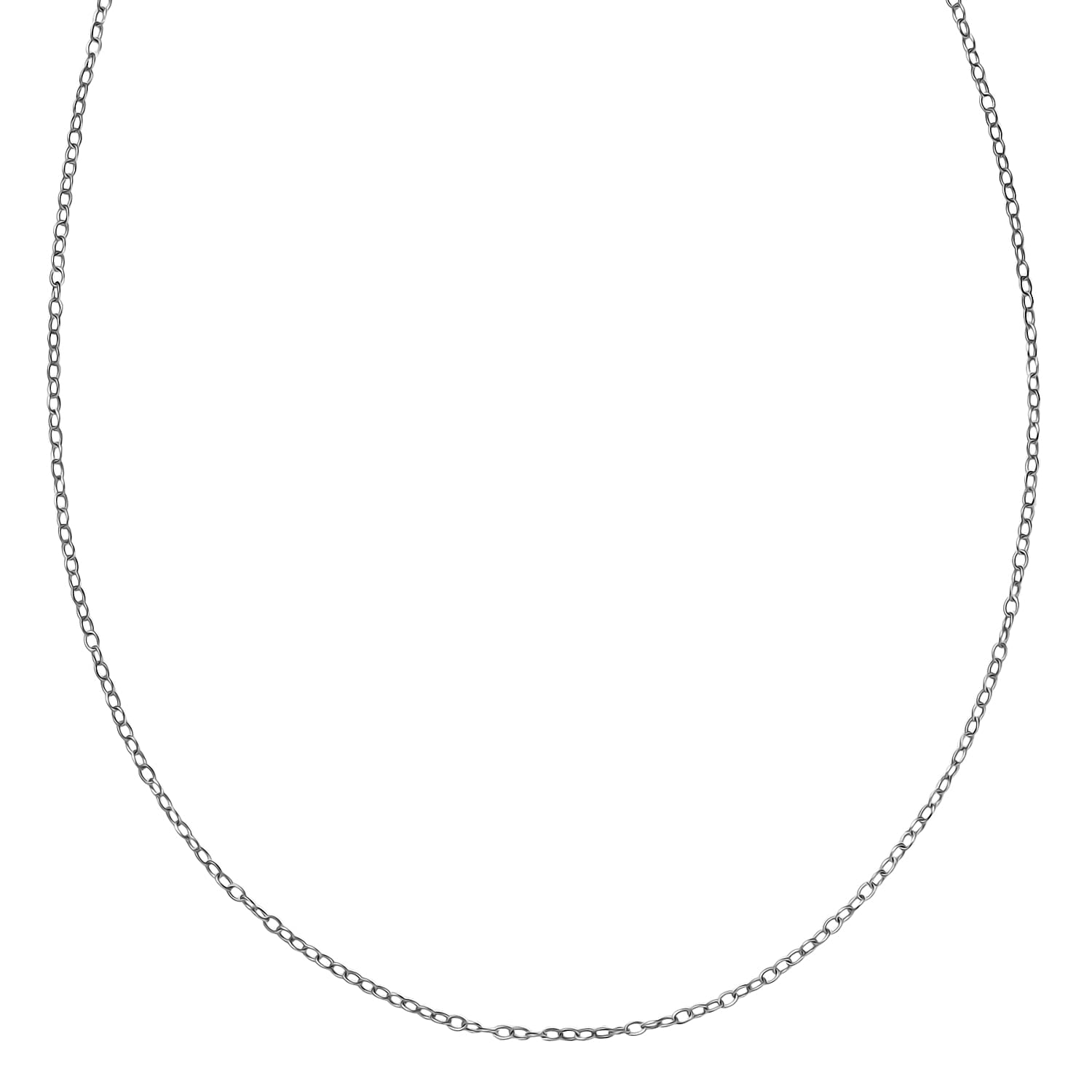 950 Platinum Oval Link Necklace (Size - 20)