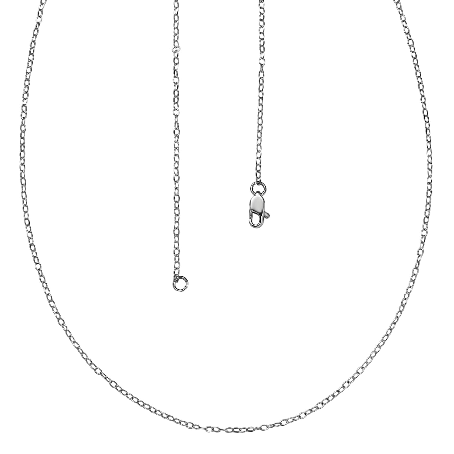 950 Platinum Oval Link Necklace (Size - 20)