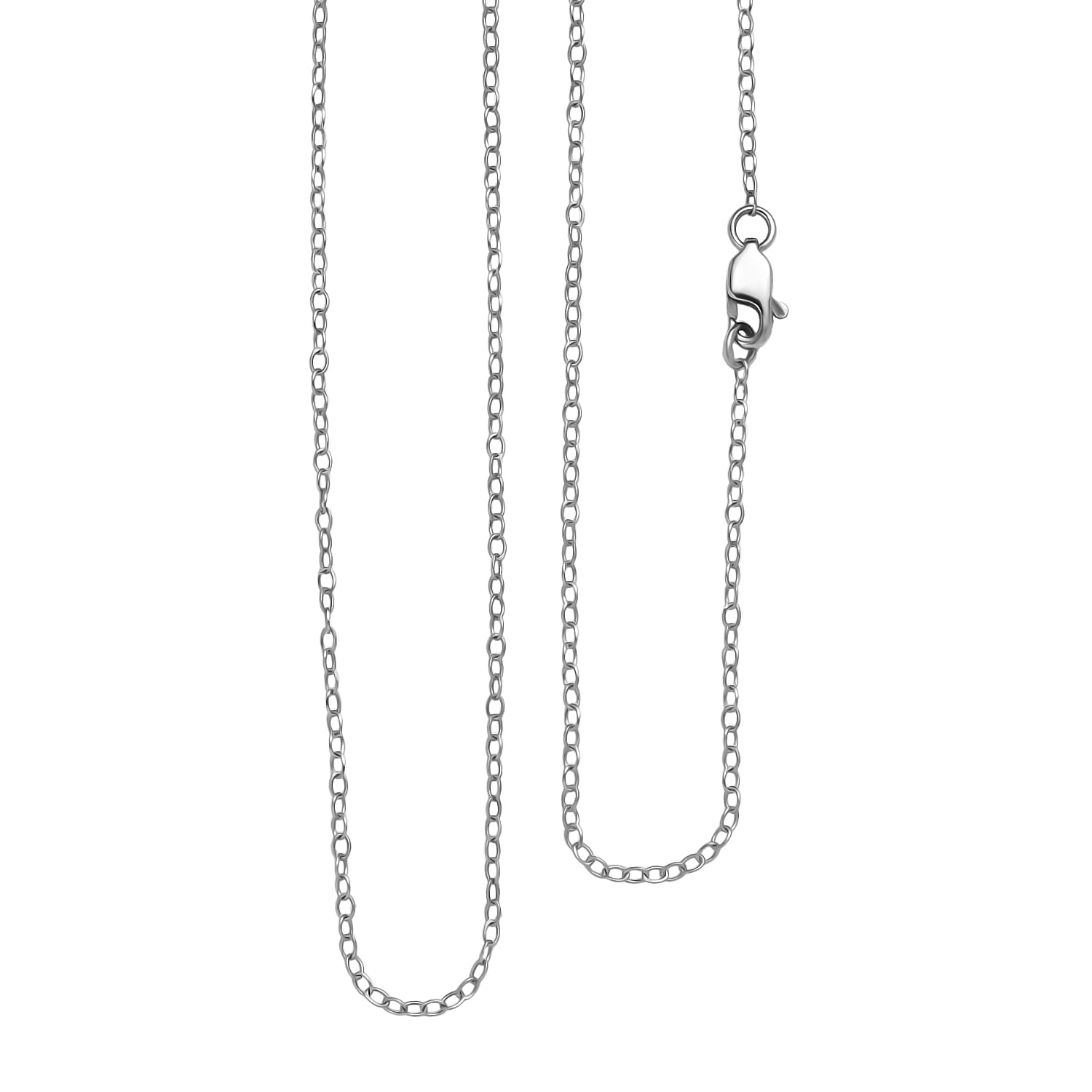 950 Platinum Oval Link Necklace (Size - 20)