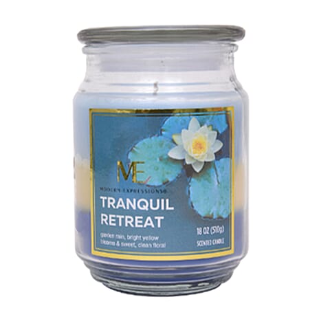 Tranquil Retreat Scented Candle Jar (510G) Upto 100 Hour Burn Time