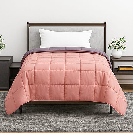 SEASONS BIGGEST SALE - Hush Haven 7-Layer Weighted Reversible Blanket (150x200cm) - Pink - Grey
