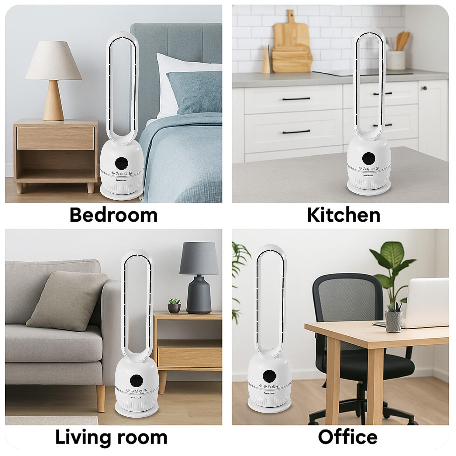 LAST OF STOCK- Homesmart Bladeless Energy Efficient (60W) Tower Fan With Remote Control- 12-Hr Timer, 3 Wind Speeds, 60 Degree Oscillation For Wide Air Distribution & 3 Wind Modes