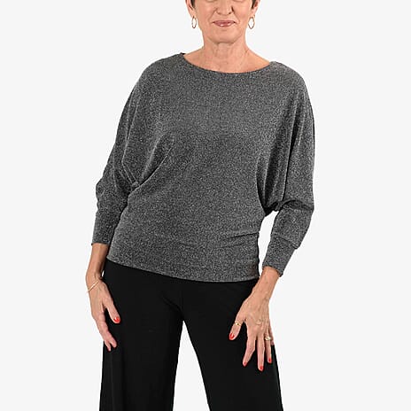 - Maisi Glitter Top (Size L) - Black