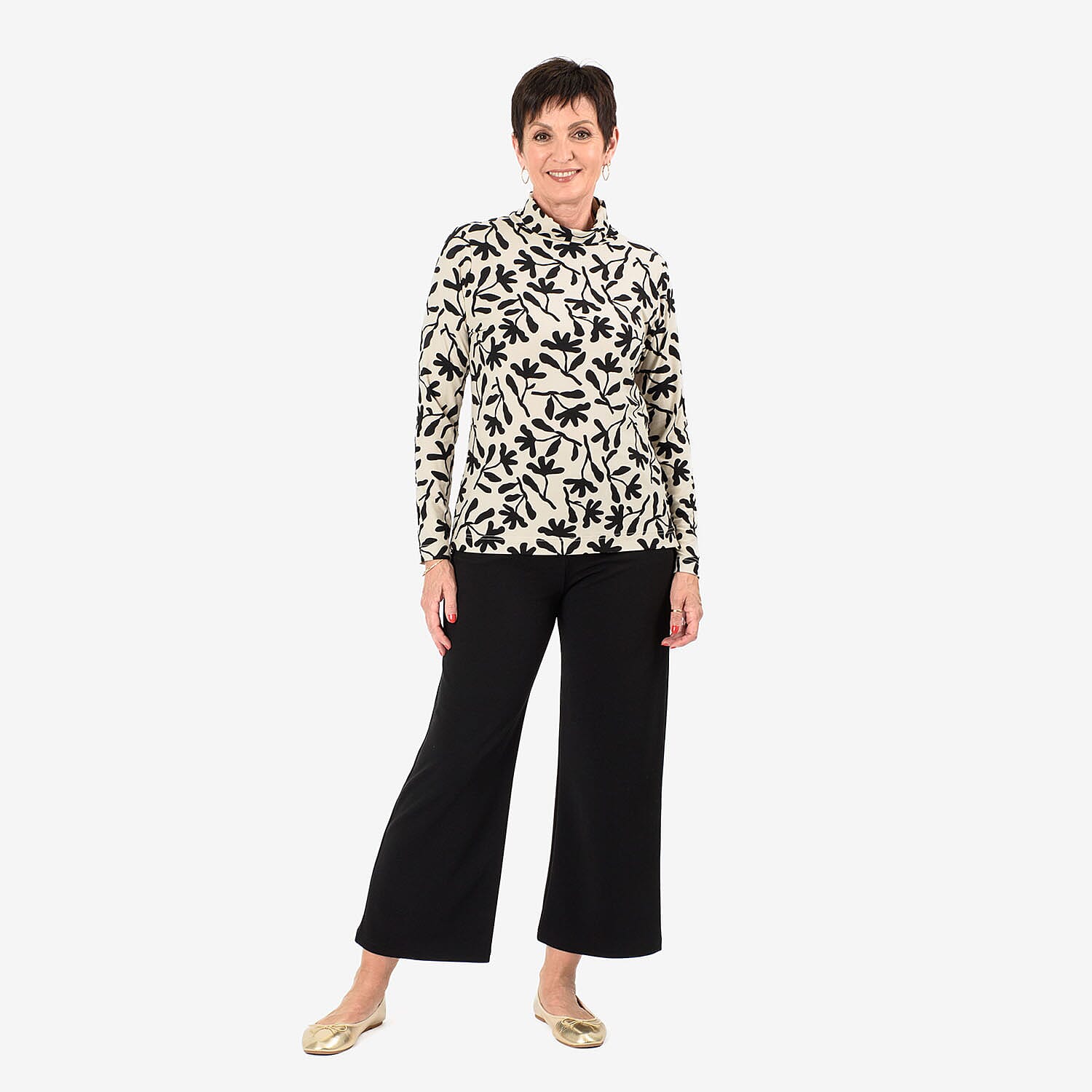 & Maisi Soft Touch Roll Neck Top 