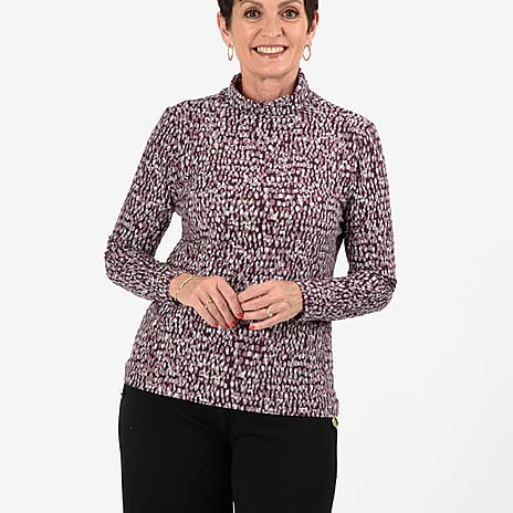 - Maisi Soft Touch Roll Neck Top (Size XL) - Purple