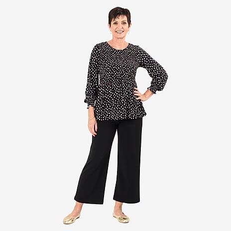 - Maisi Peplum Top (Size XL) - Black