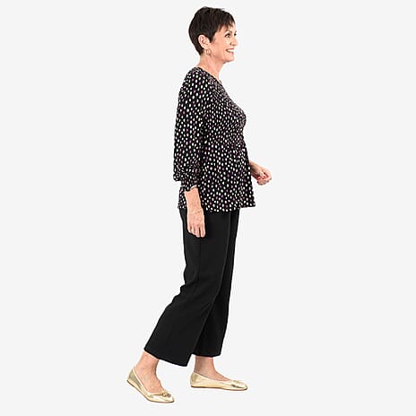 - Maisi Peplum Top (Size XXL) - Black