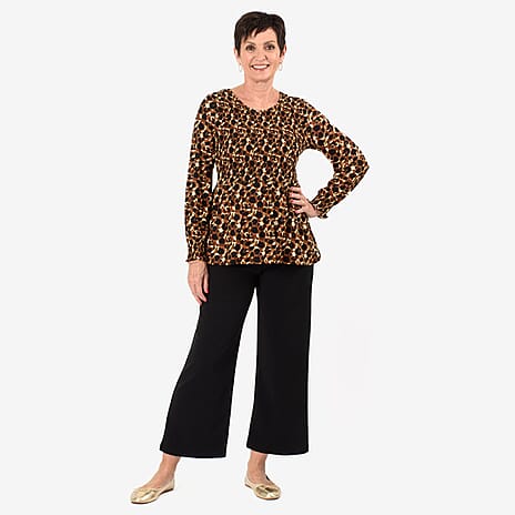 - Maisi Peplum Top (Size XL) - Brown