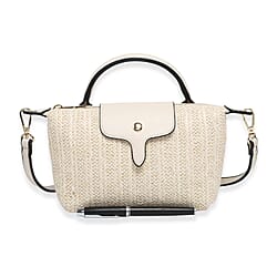 Crossbody Bag with Beige Accents - Apricot