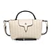 Straw-Look Crossbody Bag with Top Handle - Perfect for Summer Style - Beige