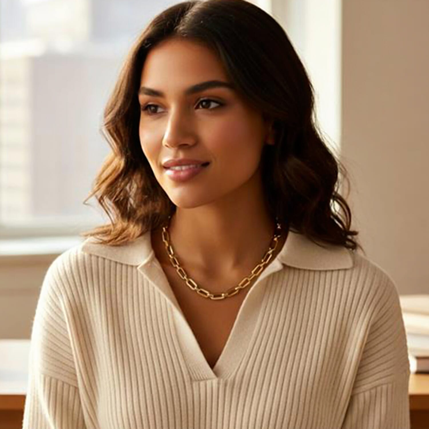 Maestro Collection - 9K Yellow Gold Necklace (Size 20) with Lobster Clasp