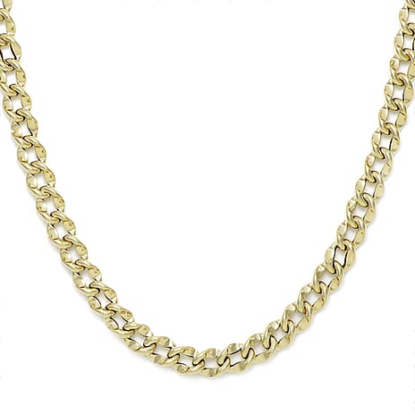 Maestro Collection - 9K Yellow Gold Petali Curb Necklace (Size - 20) Gold Wt. 7.60 Gms.
