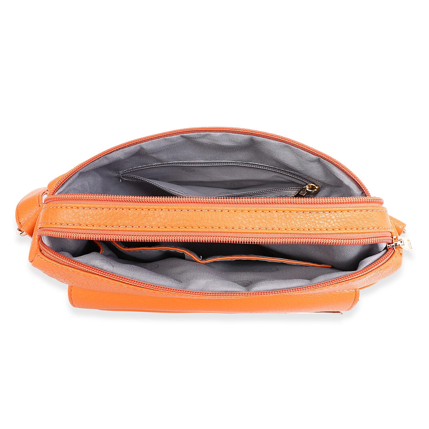 House Of Milano Everyday Crossbody Bag with Flap Closure - Orange