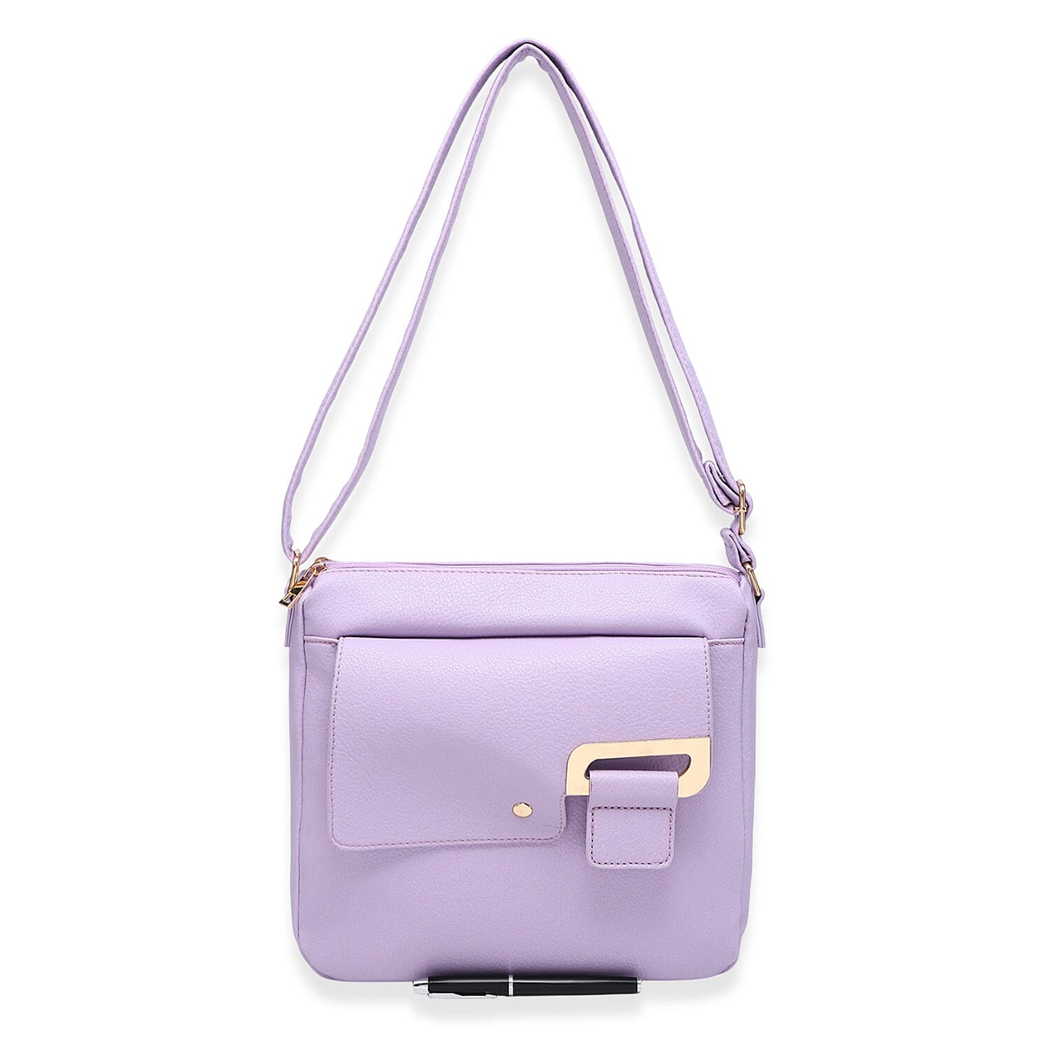 House Of Milano Everyday Crossbody Bag with Flap Closure - Lilac