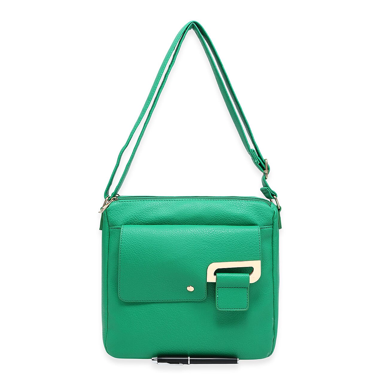 House Of Milano Everyday Crossbody Bag with Flap Closure - Green