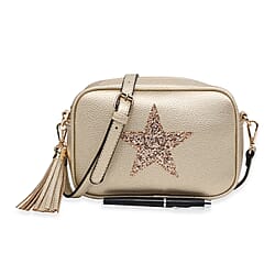 House Of Milano Everyday Crossbody Metallic Star Bag - Black