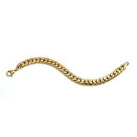 Italian Made 9K Yellow Gold 9.5MM Cuban Bracelet with Lobster Clasp 7.5 Inch