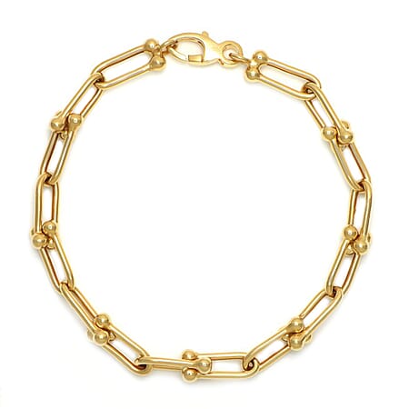 Maestro Collection - 9K Yellow Gold Industrial Bracelet (Size 7.5) with Lobster Clasp Gold Wt. 5.68 Gms.