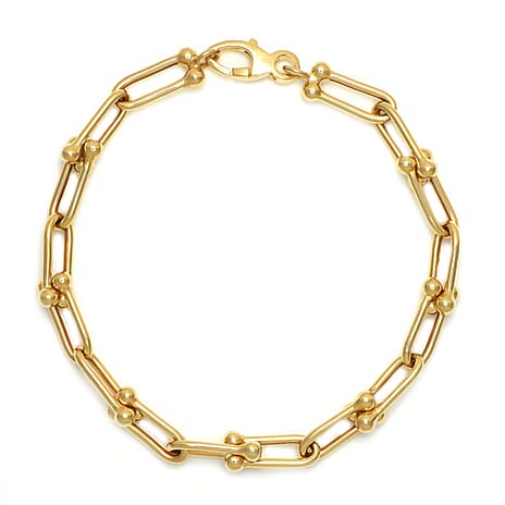 Maestro Collection - 9K Yellow Gold Industrial Bracelet (Size 7.5) with Lobster Clasp Gold Wt. 5.68 Gms.