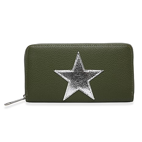 House Of Milano Everyday Metallic Star Wallet - Dark Green