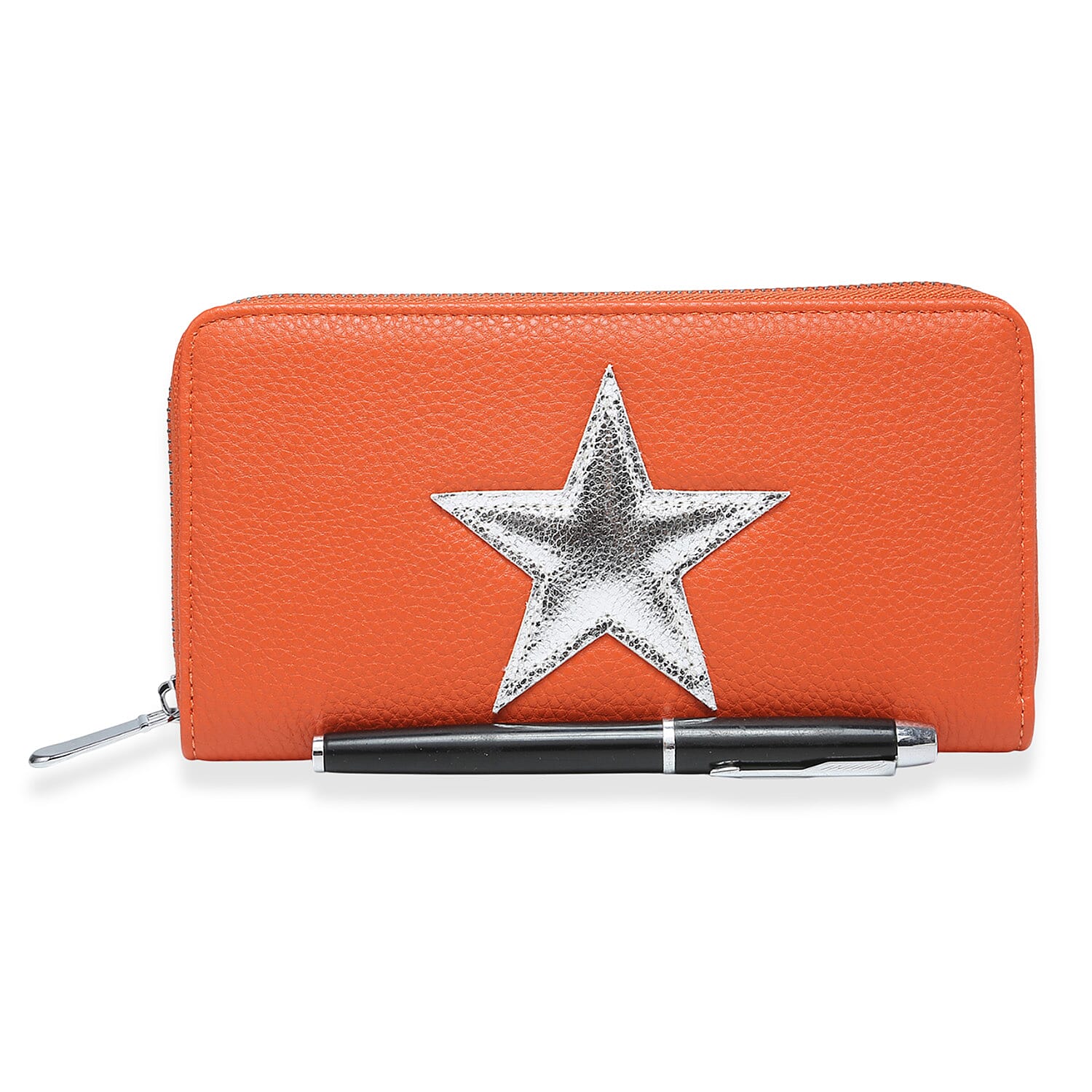 Metallic Star Long Wallet
