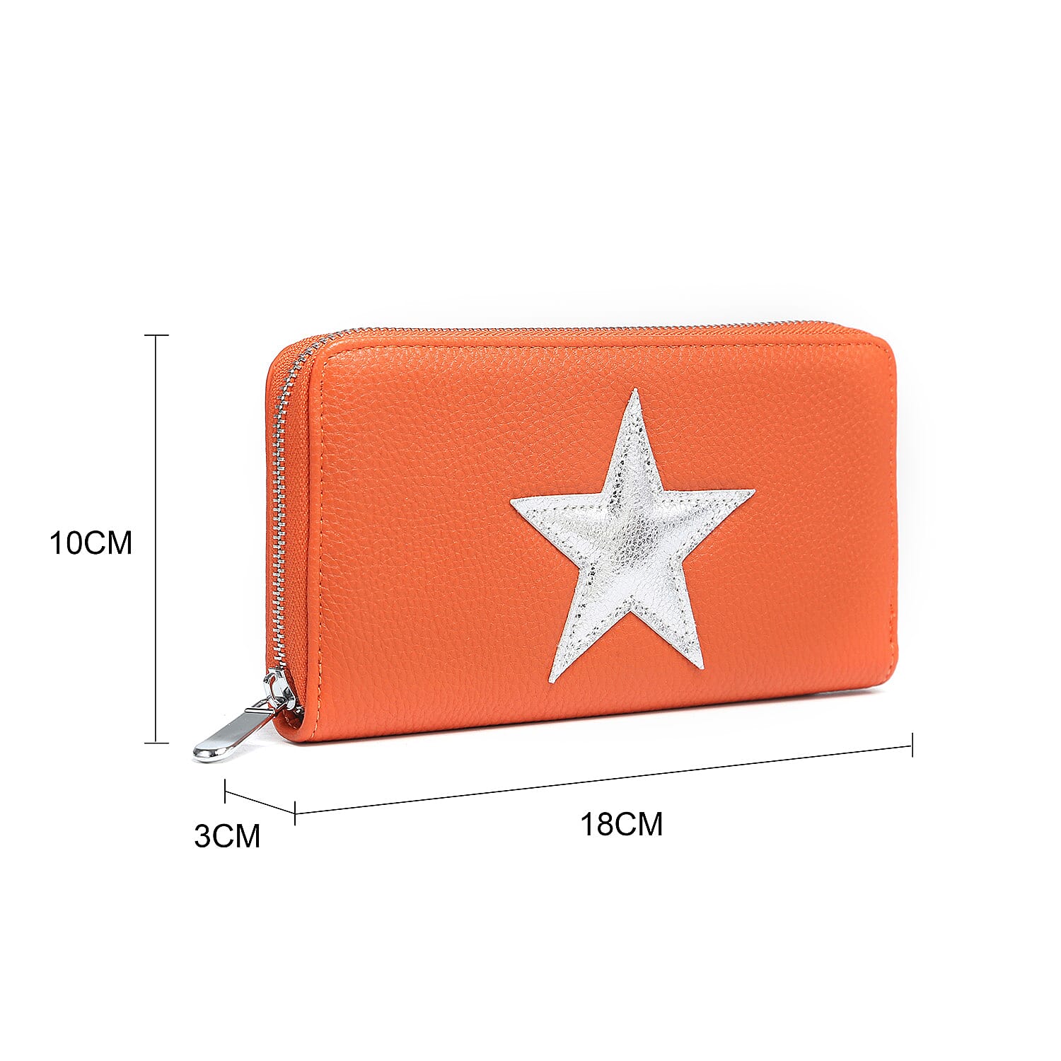 Metallic Star Long Wallet