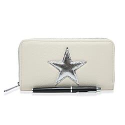 Close Out Deal - House of Milano - Metallic Star Long Wallet - Nude
