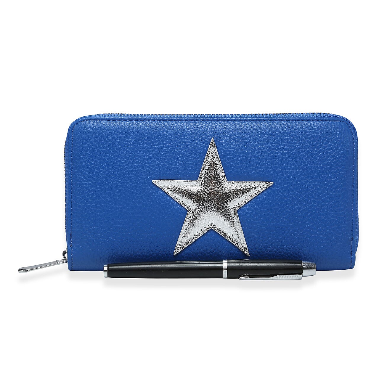 Close Out Deal - House of Milano - Metallic Star Long Wallet - Royal Blue
