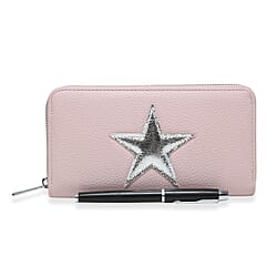Close Out Deal - House of Milano - Metallic Star Long Wallet - Nude