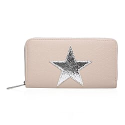 Close Out Deal - House of Milano - Metallic Star Long Wallet - Nude