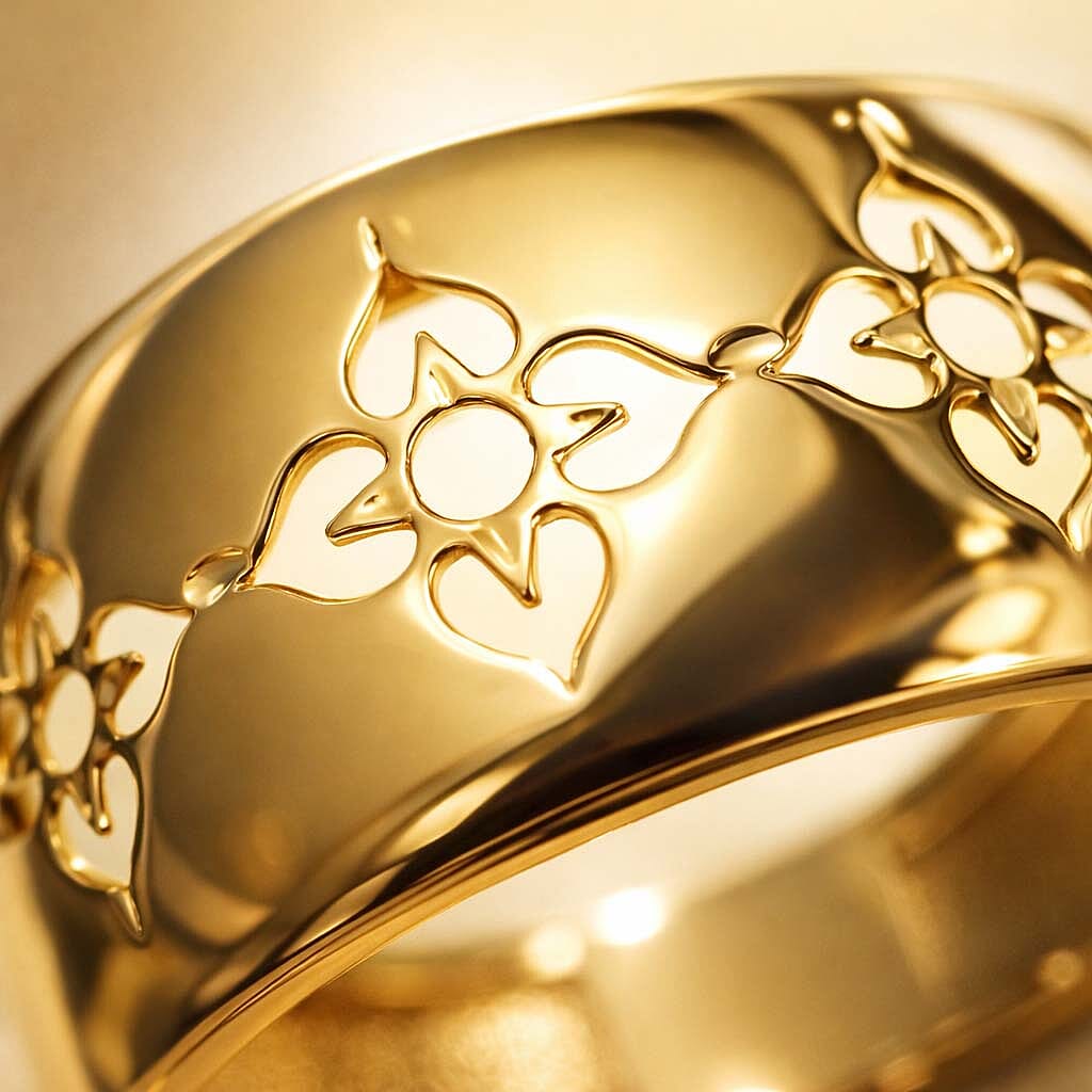 9K Yellow Gold Clover Ring