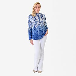 Pure And Natural Women's Turtle Neck Long Sleeve Jersey Top 