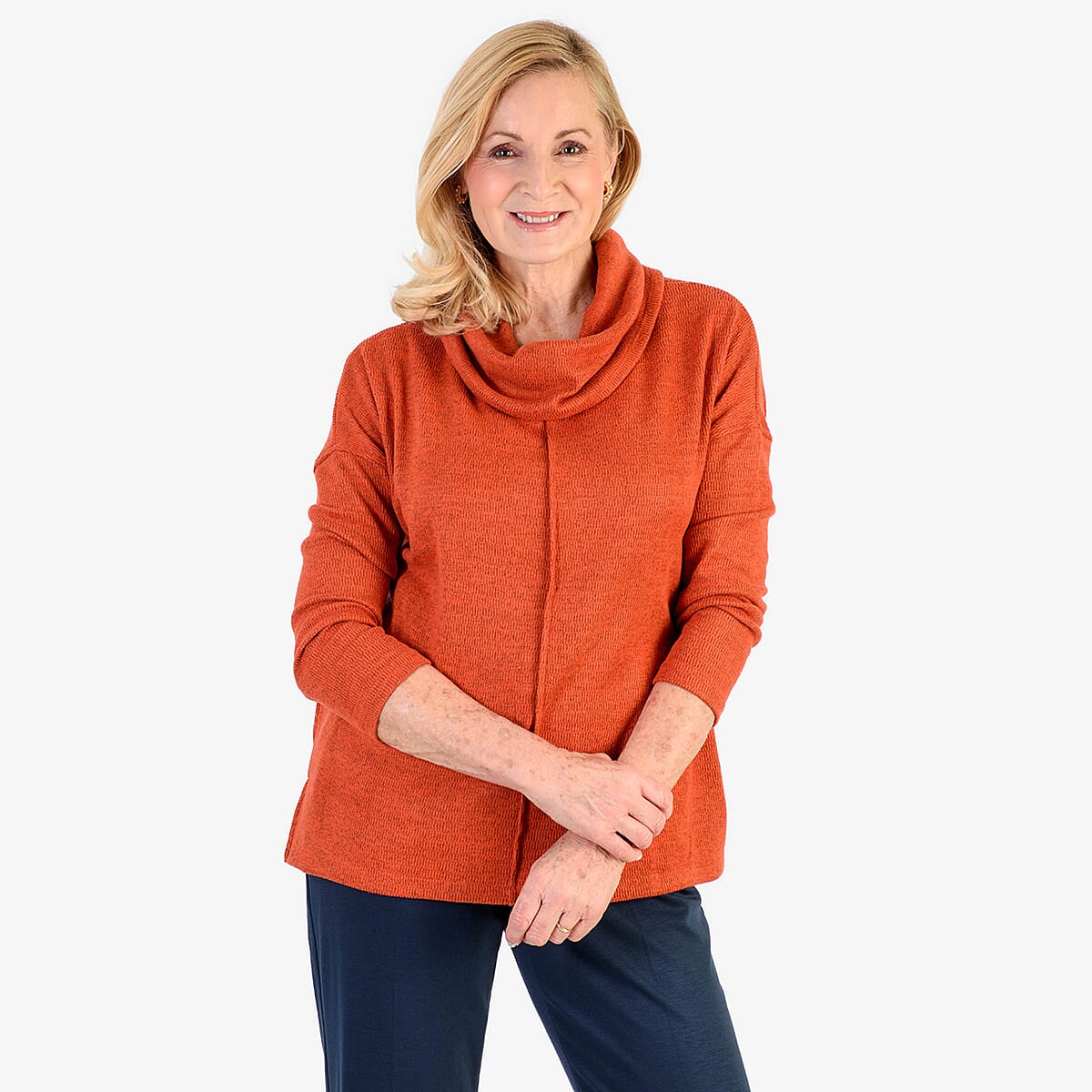 Pure &amp; Natural Drop Shoulder Top With Cowl Neck 