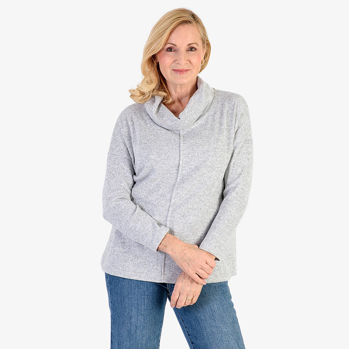 Pure &amp; Natural Drop Shoulder Top With Cowl Neck 